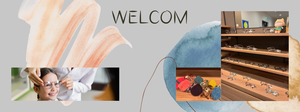 眼鏡の他、遠近両用のコンタクトも多数用意しています。